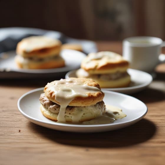 Buttermilk Biscuits with Sausage Gravy