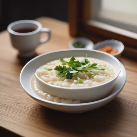 Congee with Scallions and Ginger